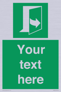 Custom sign safe condition door opens pulling left hand side